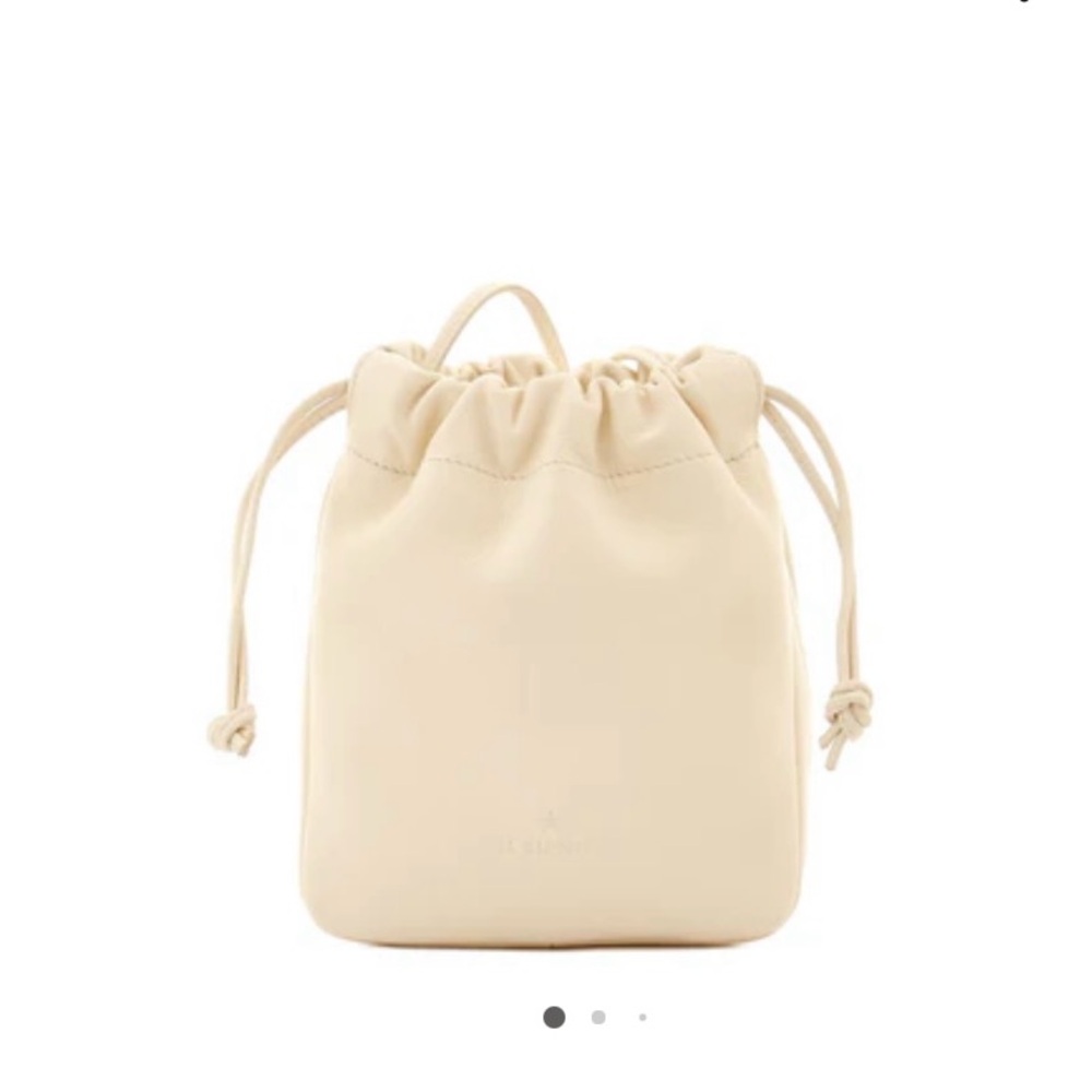IL BISONTE Bellini Leather Bucket Bag Color Milk